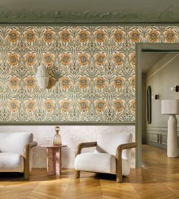 Leontine Wallpaper by Casamance Jaspe/dore