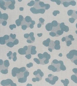 Leopard Spot Fabric by Titley and Marr Aqua & Stone