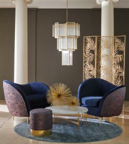 Leopardo Fabric by Clarke & Clarke Midnight/Copper