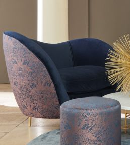 Leopardo Fabric by Clarke & Clarke Midnight/Copper