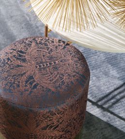 Leopardo Fabric by Clarke & Clarke Midnight/Copper