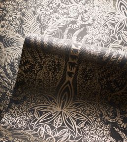 Leopardo Wallpaper by Clarke & Clarke Copper/Midnight