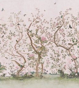 Les Oiseaux Panel Set Mural by Schumacher Blush