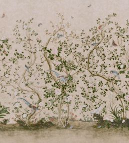Les Oiseaux Panel Set Mural by Schumacher Parchment