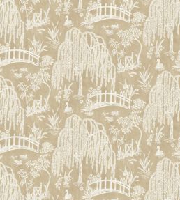 Les Saules Fabric by Nina Campbell Beige