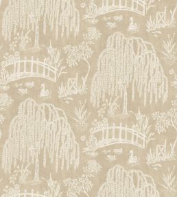 Les Saules Wallpaper by Nina Campbell Beige