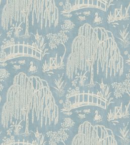 Les Saules Wallpaper by Nina Campbell Blue
