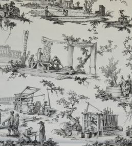 Les Travaux De La Manufacture Fabric by Casal Gris