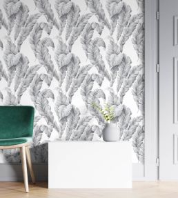 Lets Go Bananas Wallpaper by Woodchip & Magnolia Dove Grey