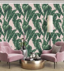 Lets Go Bananas Wallpaper by Woodchip & Magnolia Green/Blush
