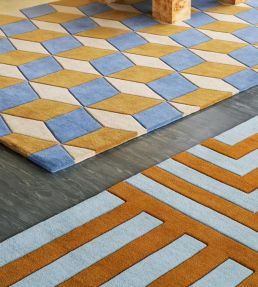 Layered Letters rug Teal Umber LETTL180270 Teal Umber