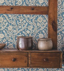 Letti Wallpaper by Josephine Munsey Cyan
