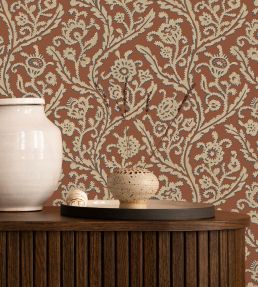 Letti Wallpaper by Josephine Munsey Red