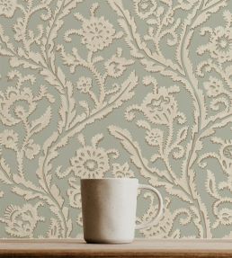 Letti Wallpaper by Josephine Munsey Soft Blue