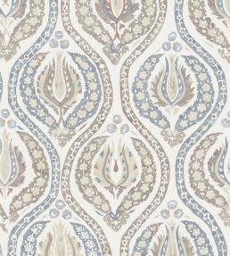 Benaki Fabric by Lewis & Wood Blue Umber
