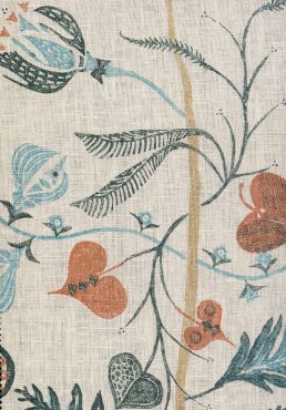 Floreat Fabric by Lewis & Wood Sienna
