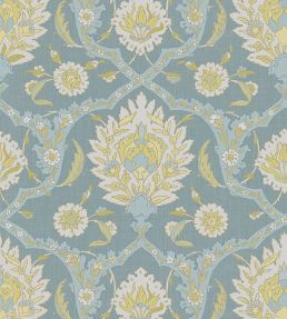 Damascus Fabric by Lewis & Wood Verdigris