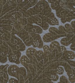 Nantes Overdye Fabric by Lewis & Wood Brown/Blue