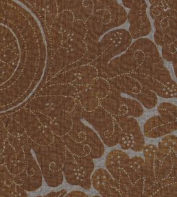 Nantes Overdye Fabric by Lewis & Wood Ginger/Hellebore