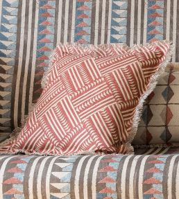 Checkerbox Fabric by Lewis & Wood Pomergranate