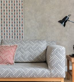 Checkerbox Fabric by Lewis & Wood Charcoal