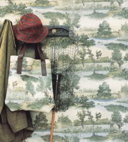 Fly Fishing Wallpaper by Lewis & Wood Green