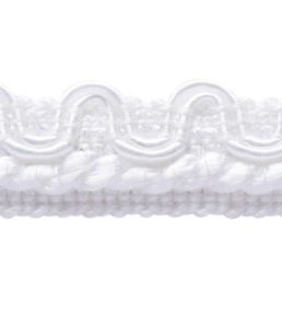 Lezardes Crete Gimp 13mm Trimming by Houles Blanc