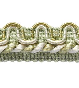 Lezardes Crete Gimp 13mm Trimming by Houles Vert Mousse