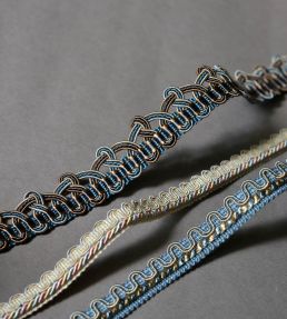 Lezardes Metal Embellished Gimp 18mm Trimming by Houles Ardoise