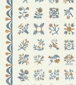 Libertyville Fabric by Lewis & Wood Ginger Denim