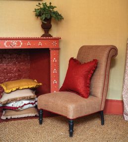 Light Weight Plain Linen Fabric by Volga Linen Anniversary Volga Red