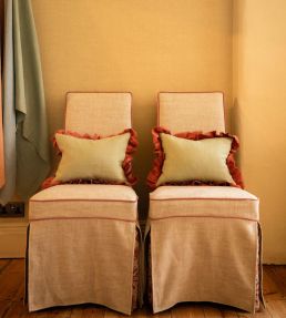 Light Weight Plain Linen Fabric by Volga Linen Old Gold