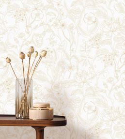 Lightness Wallpaper by Caselio Blanc Or