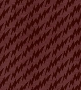 Lightning Bolts Fabric by Ottoline Burgundy