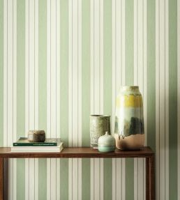 Ligorio Stripe Wallpaper by Osborne & Little Camel