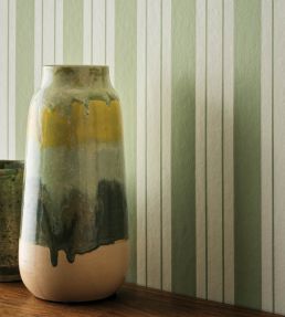 Ligorio Stripe Wallpaper by Osborne & Little Camel