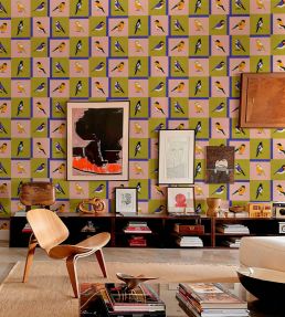 Like a Bird Wallpaper by Coordonne Cobalt