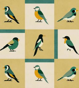 Like a Bird Wallpaper by Coordonne Kumquat