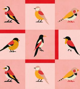 Like a Bird Wallpaper by Coordonne Pink