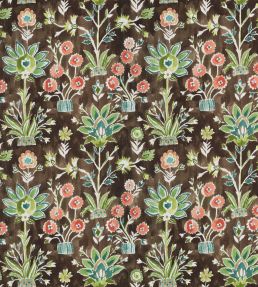 Lilia Print Fabric by Thibaut Chocolate