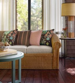 Lilia Print Fabric by Thibaut Chocolate