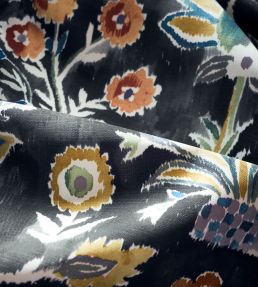 Lilia Print Fabric by Thibaut Ebony