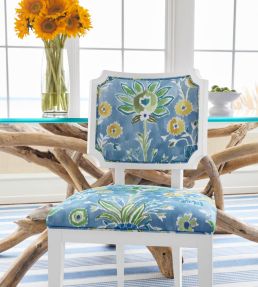 Lilia Print Fabric by Thibaut Sky