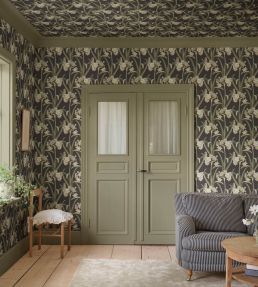 Lilian Wallpaper by Sandberg Charcoal