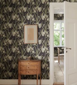 Lilian Wallpaper by Sandberg Charcoal
