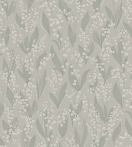 Liljekonvalj Wallpaper by Sandberg Sage Green