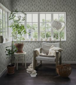 Liljekonvalj Wallpaper by Sandberg Sage Green