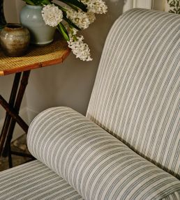 Lilla Stripe Fabric by Colefax and Fowler Beige