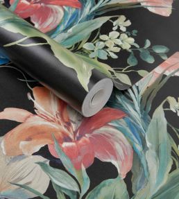 Lilliana Wallpaper by 1838 Wallcoverings Jet
