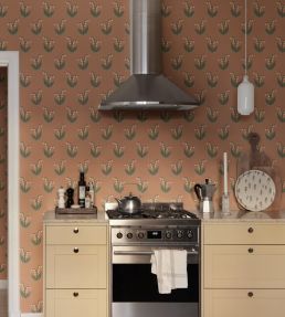 Lilly Wallpaper by Sandberg Terracotta